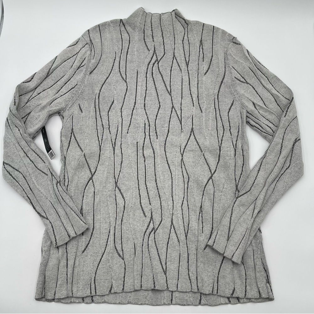 Nic + Zoe Women's Knit Sweater Tunic Mock Neck Long Sleeve Size XL New - Picture 7 of 13